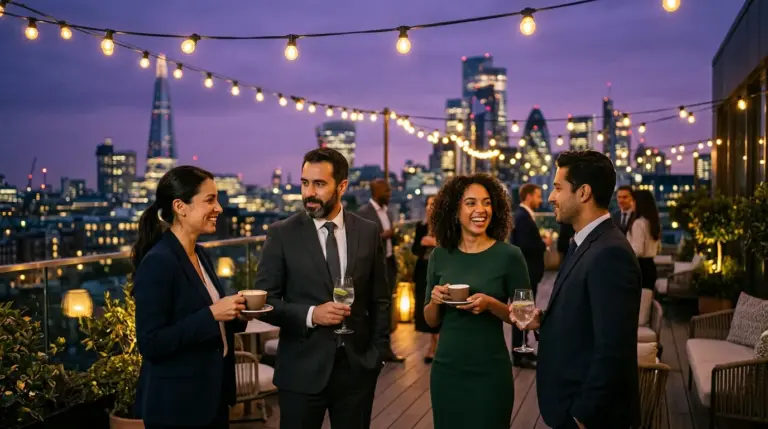 Empresarios cristianos haciendo networking